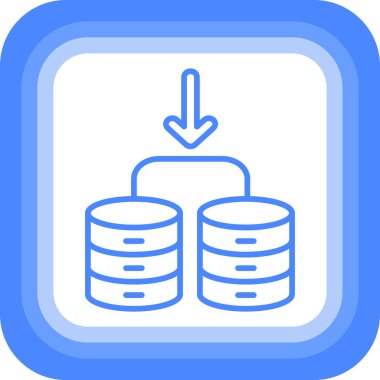 veritabanı. Web simgesi basit illüstrasyon