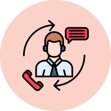 Çağrı merkezi simgesinin vektör illüstrasyonu