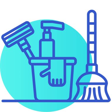 temizlik fırçası simgesi, vektör illüstrasyon tasarımı