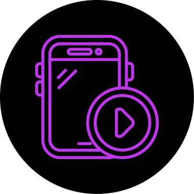 Mobil simgenin vektör illüstrasyonu