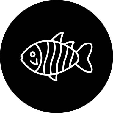balık simgesi vektör illüstrasyonu