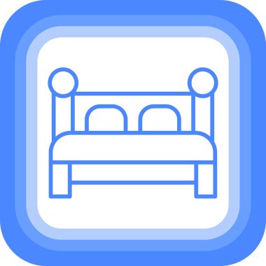 yatak ikonu vektör illüstrasyonu