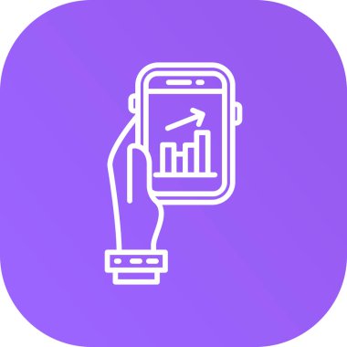 Moda biçimi izole edilmiş arka planda cep telefonu simgesi