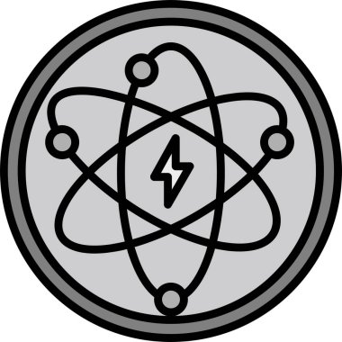 atom simgesi vektör illüstrasyonu