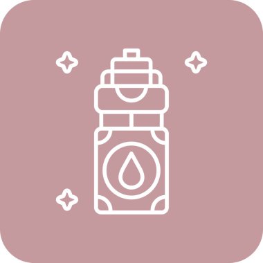 Bir şişe su ikonunun vektör çizimi