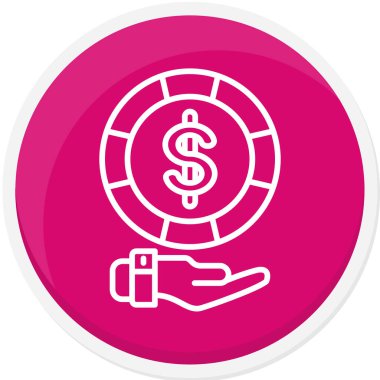 Para için. Web simgesi basit illüstrasyon