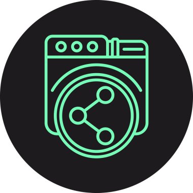 çamaşır makinesi ikon vektör çizimi