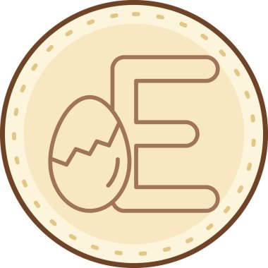 Yumurta simgesi, basit vektör çizim