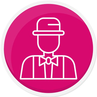 Beyler. Web simgesi basit illüstrasyon