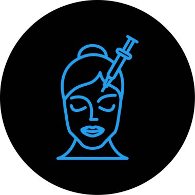 Tıbbi maskeli bir kadın başının vektör çizimi