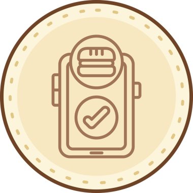 Bir kahve simgesinin vektör çizimi