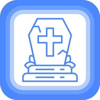 mezar web simgesi, basit illüstrasyon