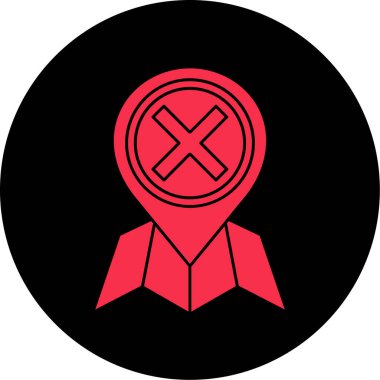 Moda biçimi izole edilmiş arkaplanda harita simgesi