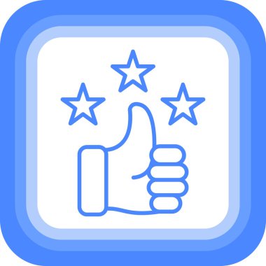 Web simgesi derecelendirmesi basit illüstrasyon