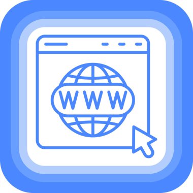 Tarayıcı web tarayıcı simgesi doldurulmuş ana hatlar biçiminde