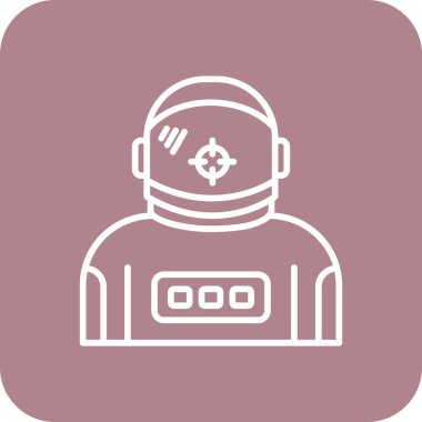 Astronot. Web simgesi basit illüstrasyon