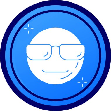 Moda tarzında izole edilmiş gülen yüz simgesi