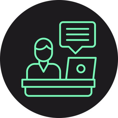 vektör lcd simgesi illüstrasyonu