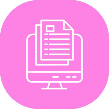 Belge simgesinin vektör illüstrasyonu