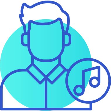 Oyuncu. Web simgesi basit illüstrasyon