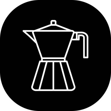 Kahve makinesi simgesi, vektör illüstrasyonu
