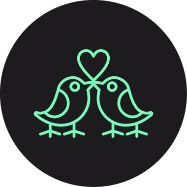 Kuş simgesinin vektör illüstrasyonu