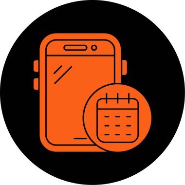 Moda biçimi izole edilmiş arka planda cep telefonu simgesi