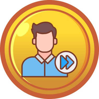 Dolar işareti ikon vektör illüstrasyonuna sahip iş adamı