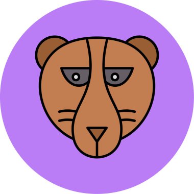 Ayı. Web simgesi basit illüstrasyon