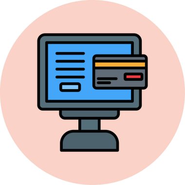 Bilgisayar. Web simgesi basit illüstrasyon