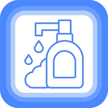 Beyaz arkaplanda izole edilmiş şişe simgesi ve vektör illüstrasyonu