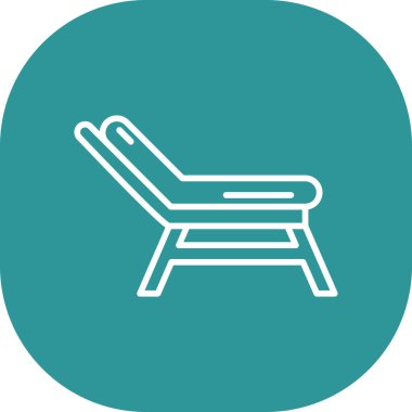 Benzersiz koltuk vektör çizgisi simgesi