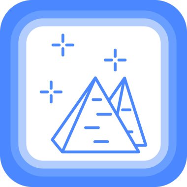 dağ simgesi, vektör illüstrasyonu