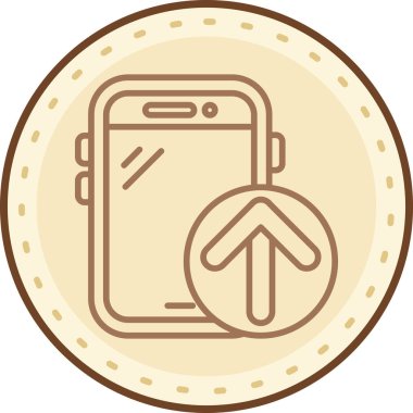 Cep telefonu. Web simgesi basit illüstrasyon