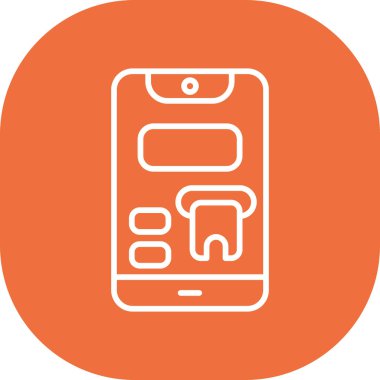 Cep telefonu simgesi, vektör illüstrasyonu