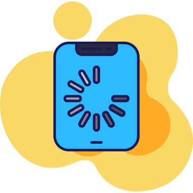 Cep telefonu. Basit illüstrasyon