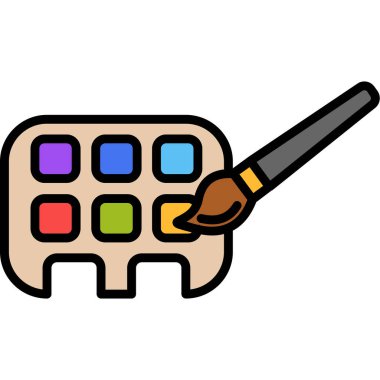 boya paleti ve fırça simgesi