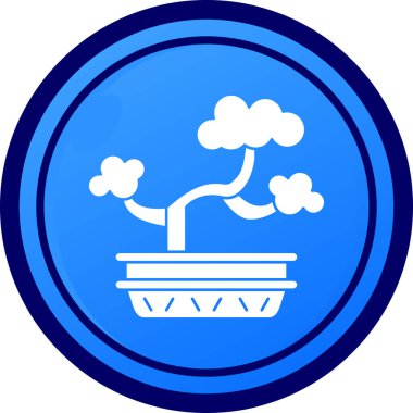 Ağaç mavi simge vektör izole