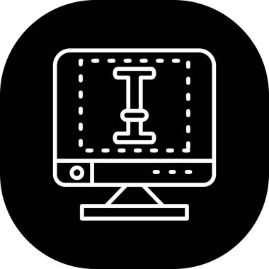 vektör lcd simgesi illüstrasyonu