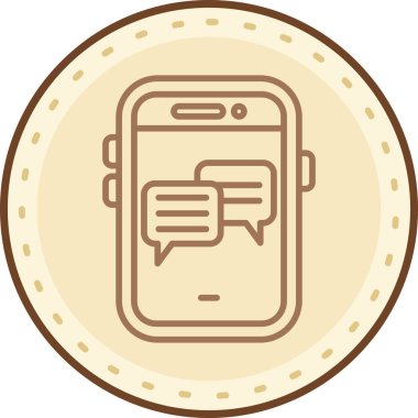 Cep telefonu simgesinin vektör illüstrasyonu