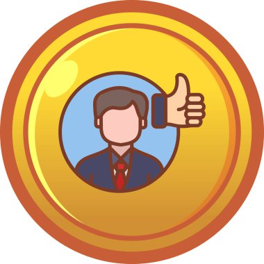 Para simgesine sahip iş adamı