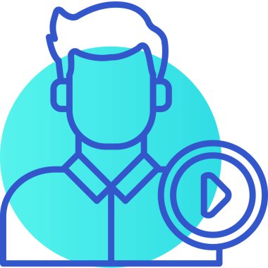 Adamım. Web simgesi basit illüstrasyon