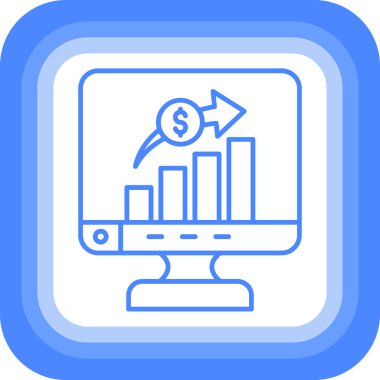 İş ve finans simgesinin vektör illüstrasyonu