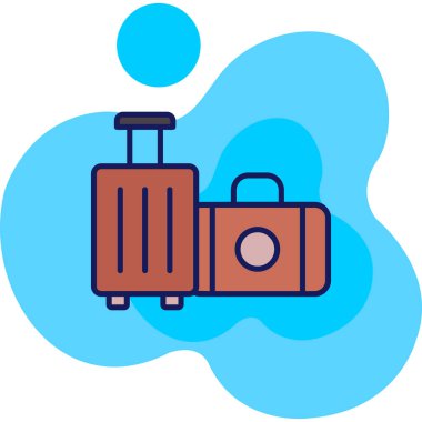 bagaj. Web simgesi basit illüstrasyon