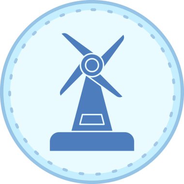 Yel değirmeni ikonu vektör illüstrasyonu