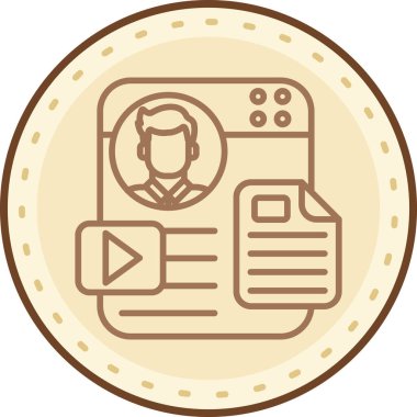 Çember simgesinde bozuk parası olan bir adamın vektör çizimi.