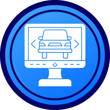 - Araba. Web simgesi basit illüstrasyon