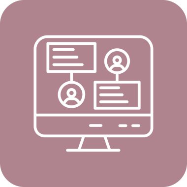 Modern b 'nin vektör illüstrasyonu bilgisayarın simgesinden yoksun