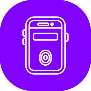 Mobil modern simgenin vektör illüstrasyonu