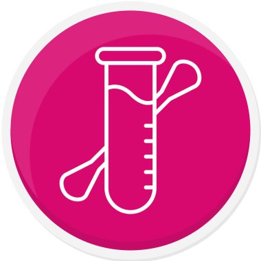 Test tübü simgesinin vektör illüstrasyonu